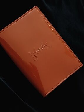 Yves Saint Laurent Orange Patent Leather Clutch